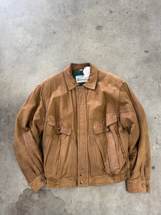 Aeropostale Vintage Leather Jacket - L