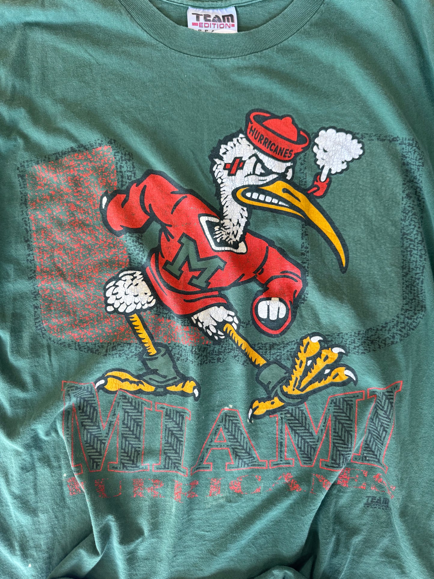 U Miami Hurricanes Green Tee - XL