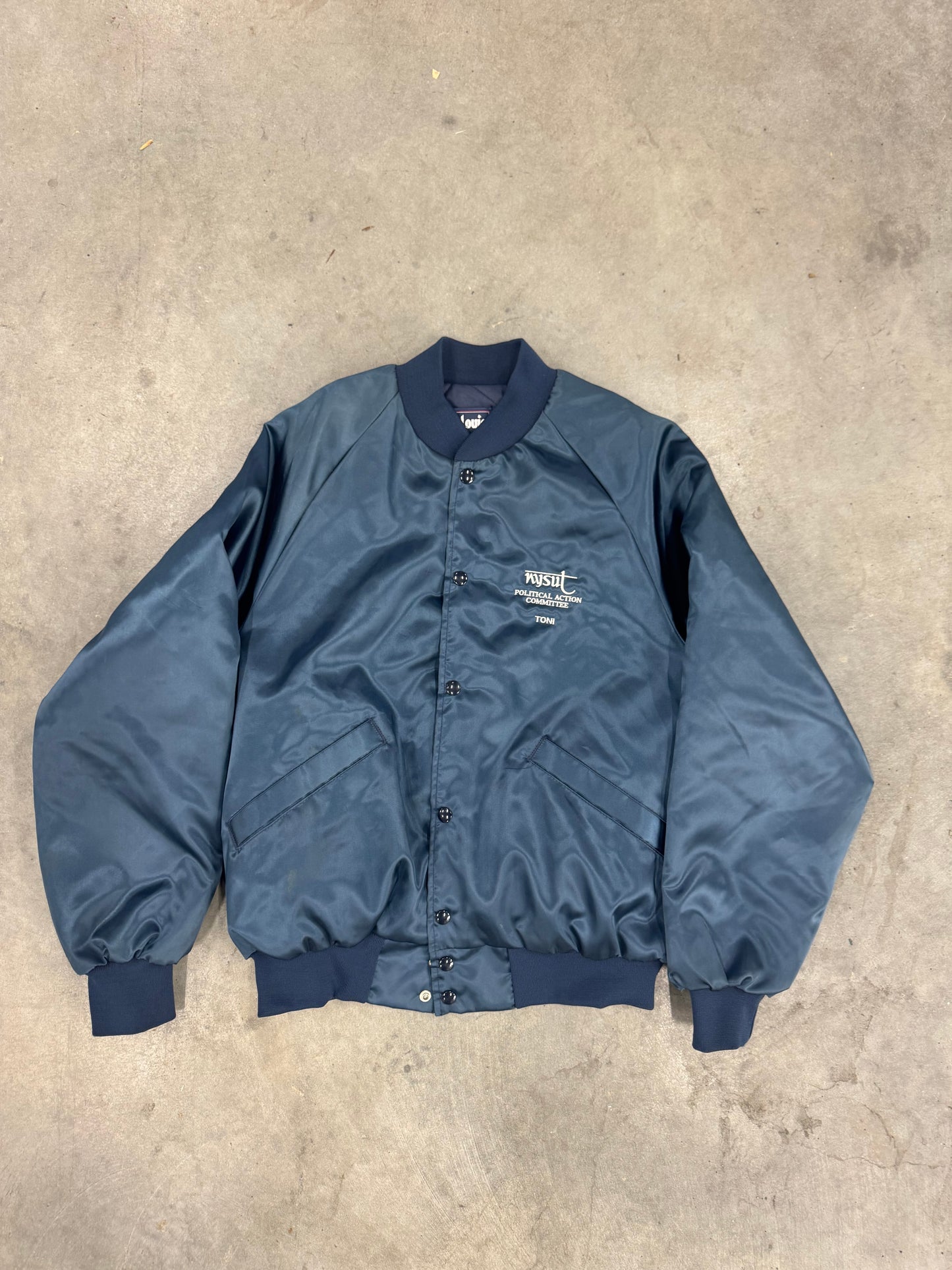 Vintage 80s Style Bomber Jacket - M