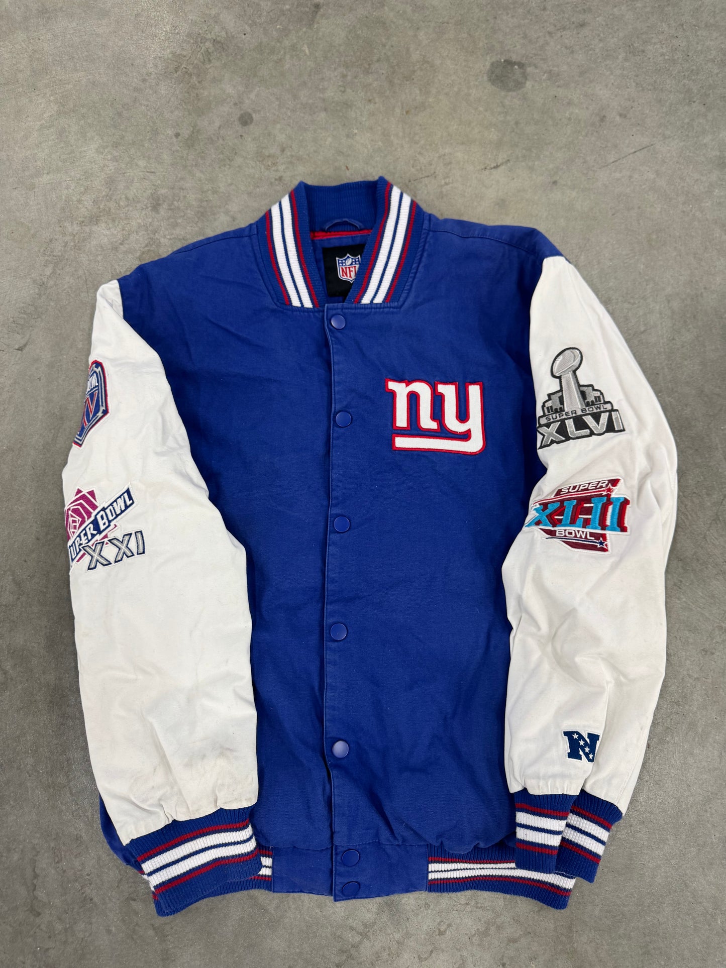 New York Giants Championship Jacket 4 Time Super Bowl -XL