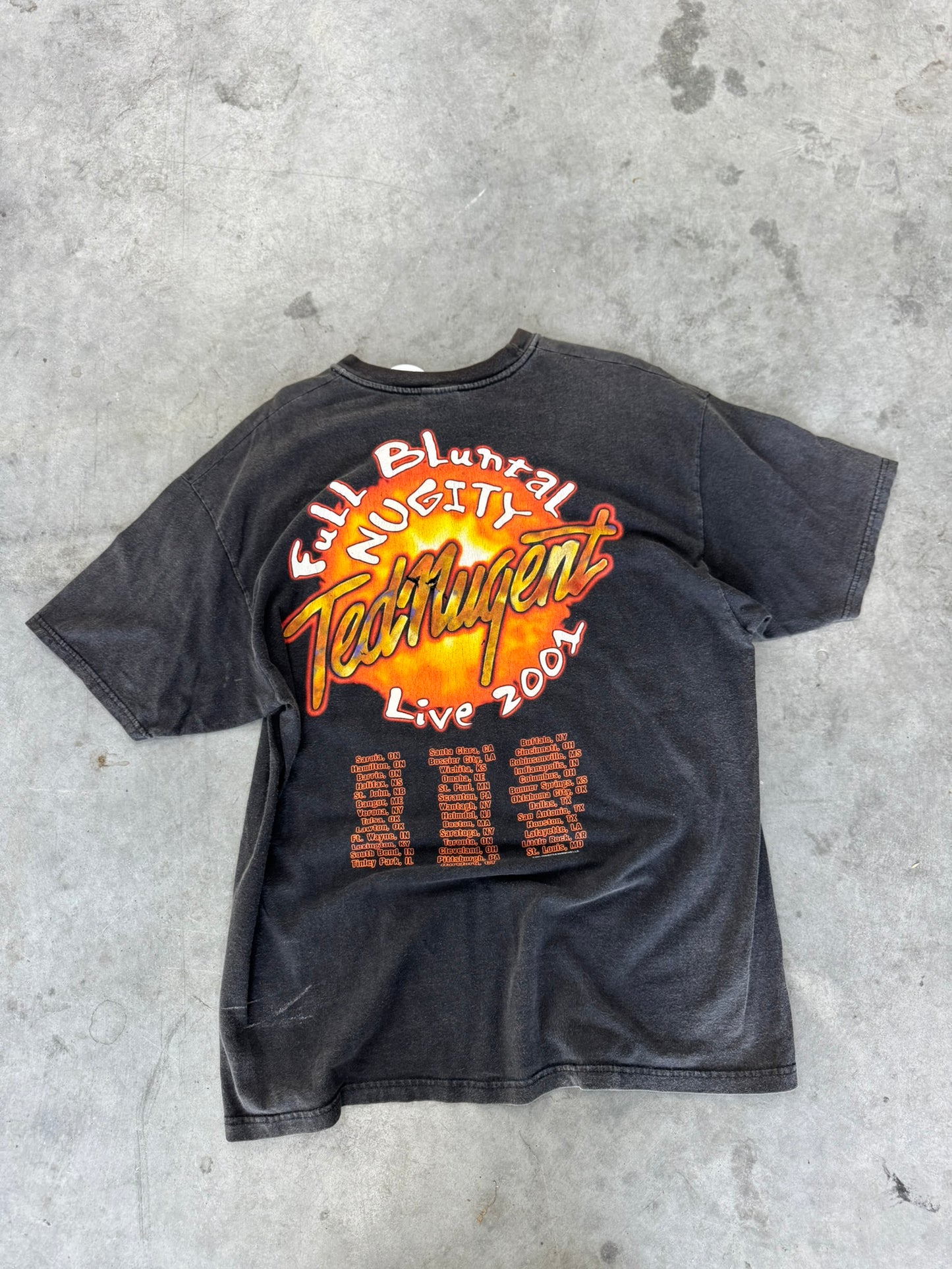 Full Bluntal Ted Nugent Live 2001 Black Tee - XL