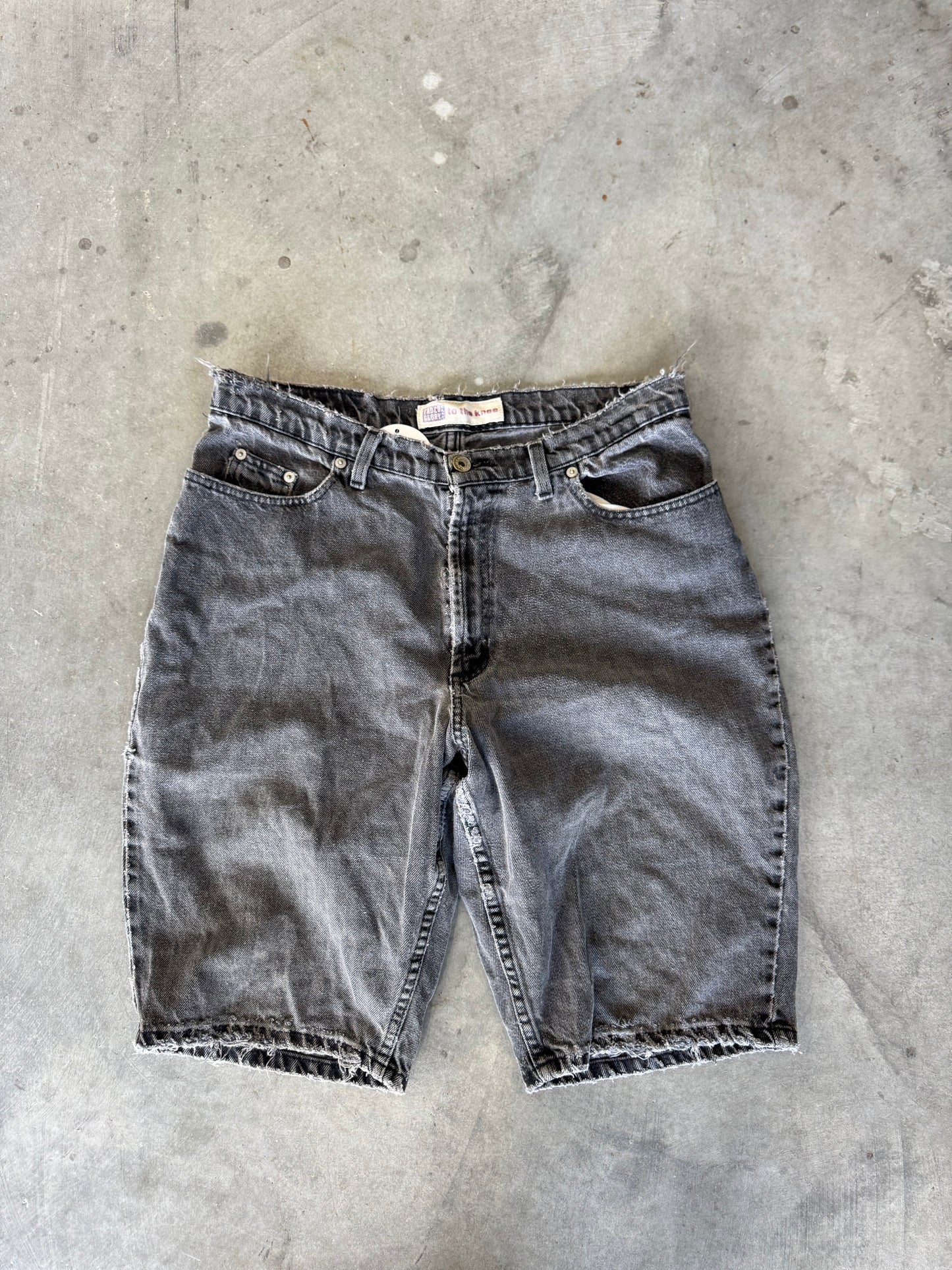 Faded Glory Grey Denim Shorts - 36