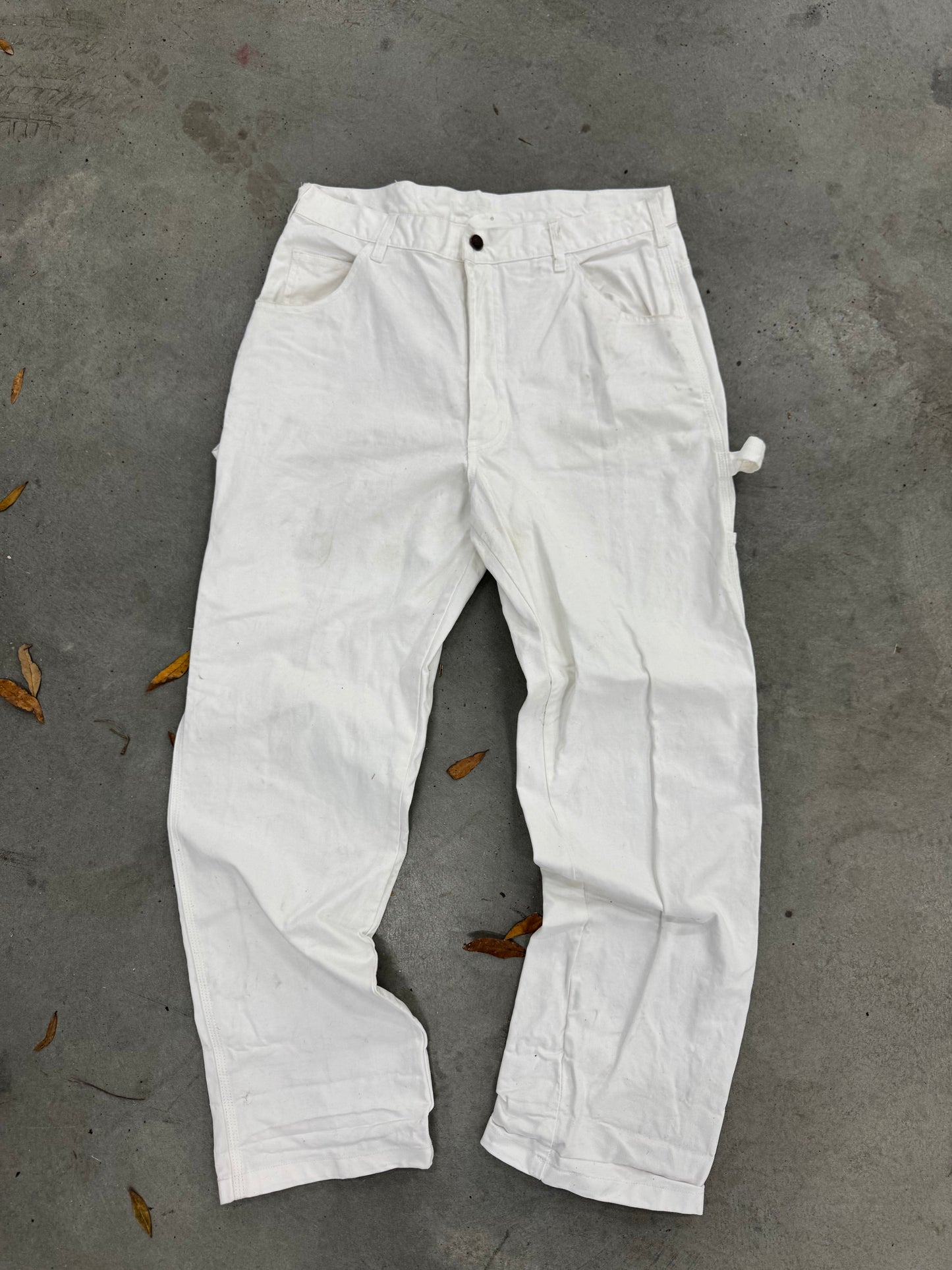 White Dickie Workwear Pants - 34