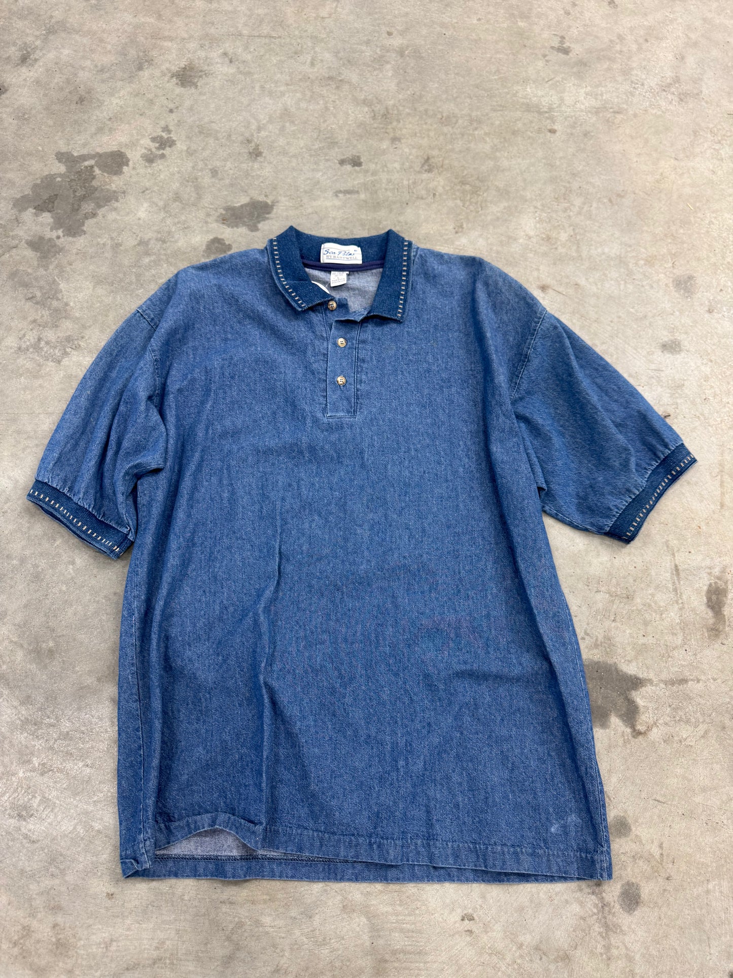 Vintage Jean Collared Shirt - L