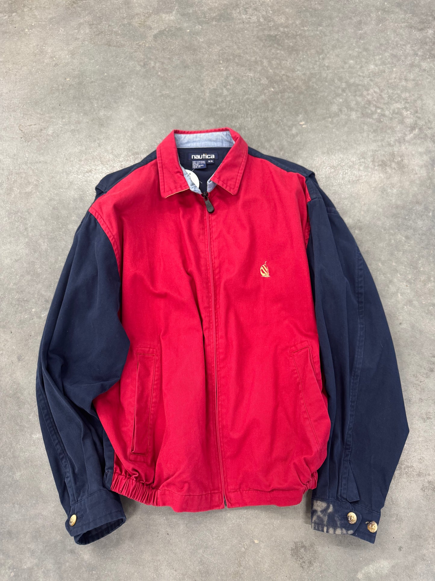 Nautica Red and Navy Competition Jacket - M