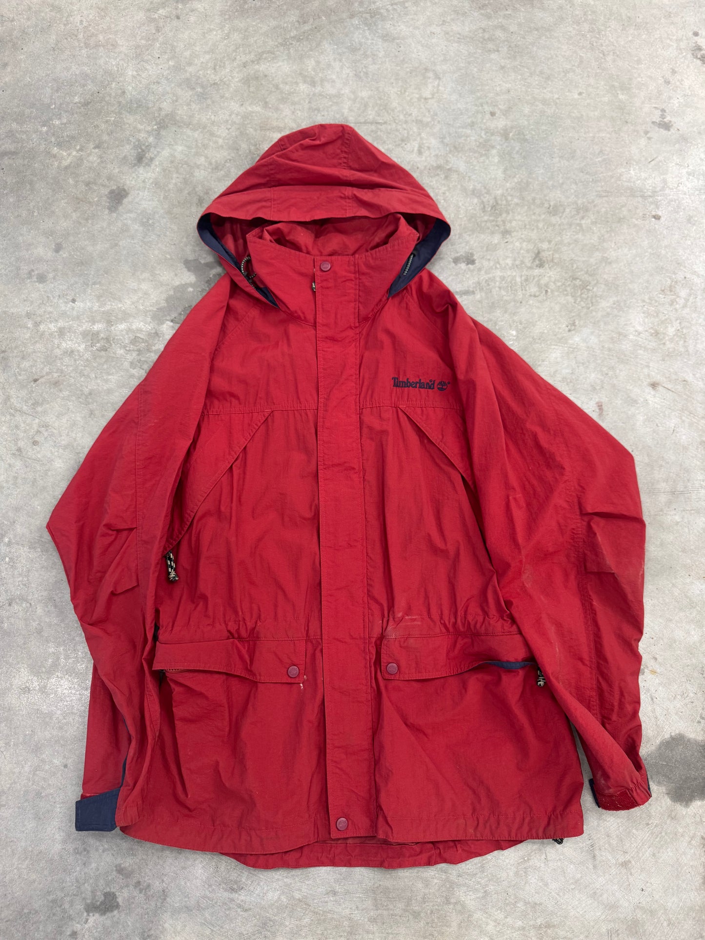 Timberland Red Windbreaker Jacket - L