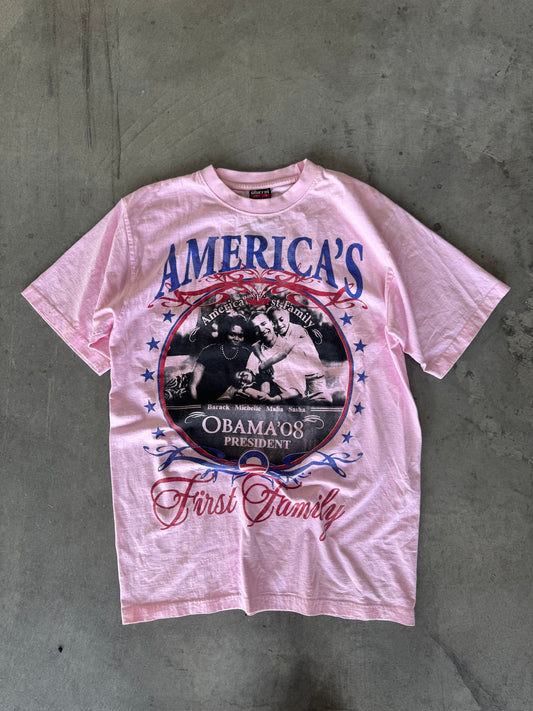 Obama Vintage Pink Tee - L