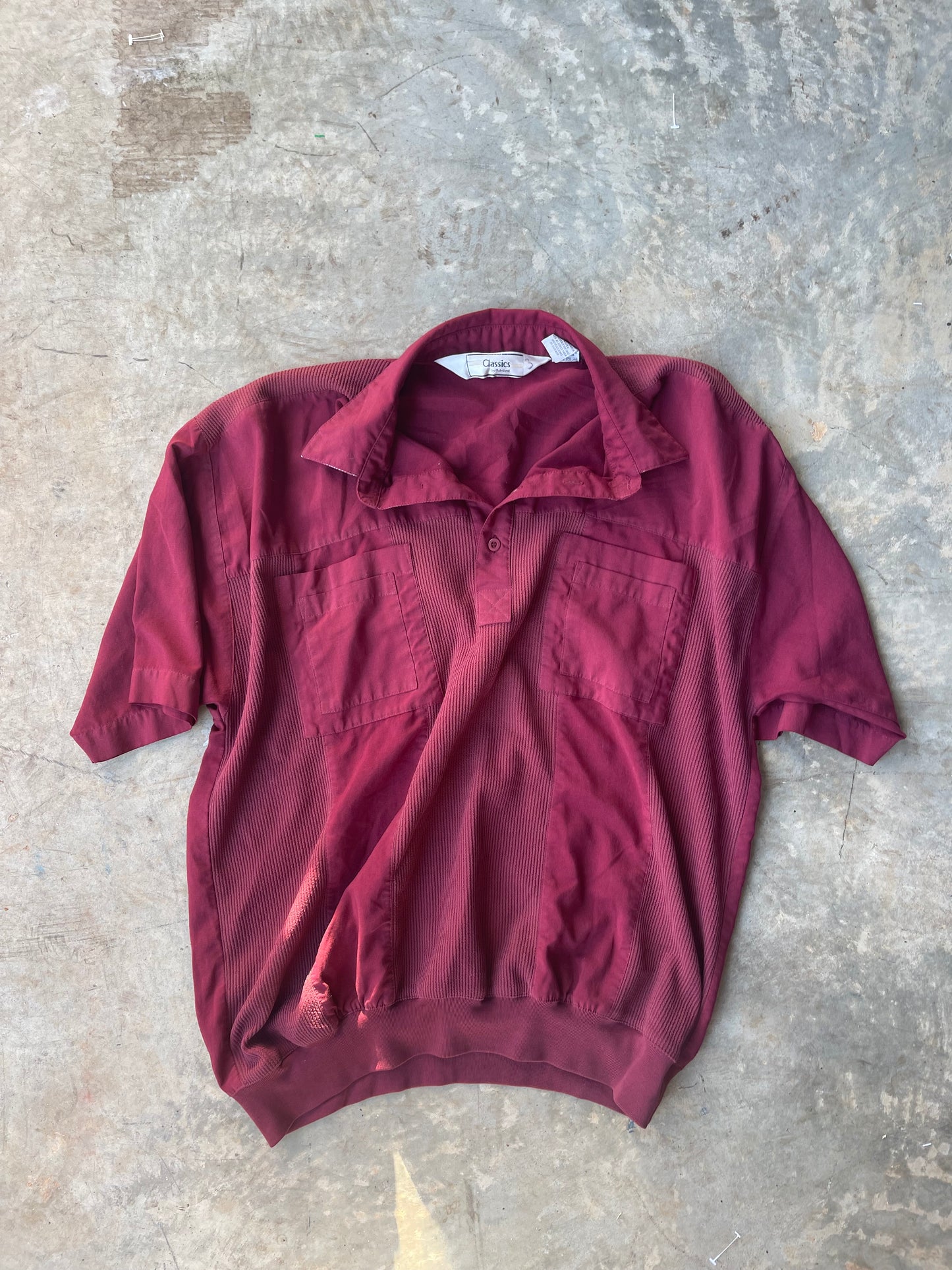 70’s Burgundy Collared Shirt