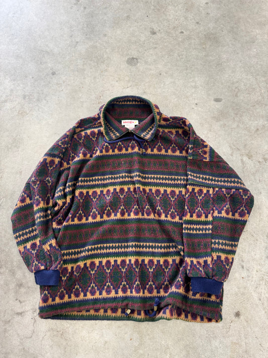 Aztec Print Fleece Jacket - L