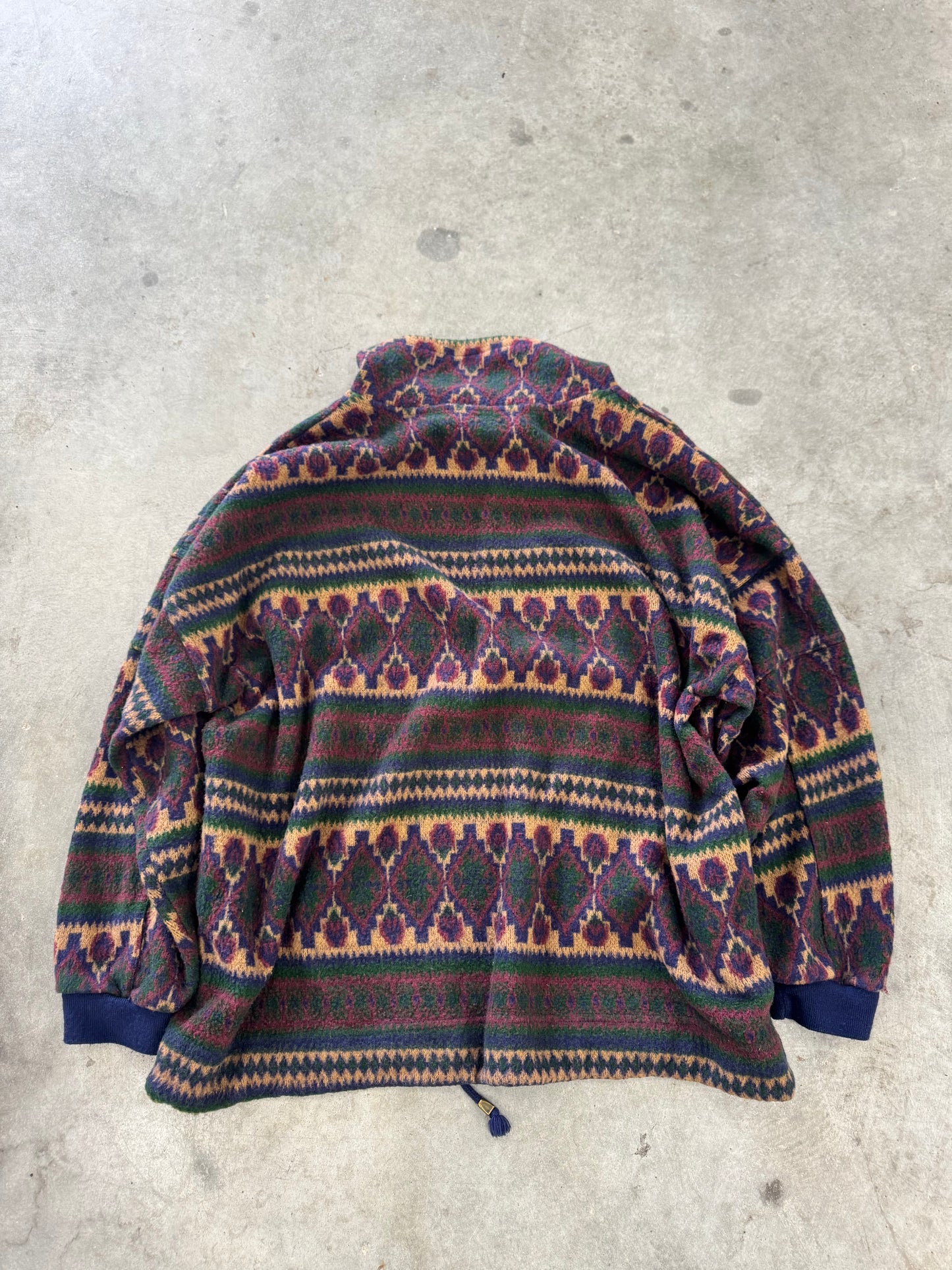 Aztec Print Fleece Jacket - L