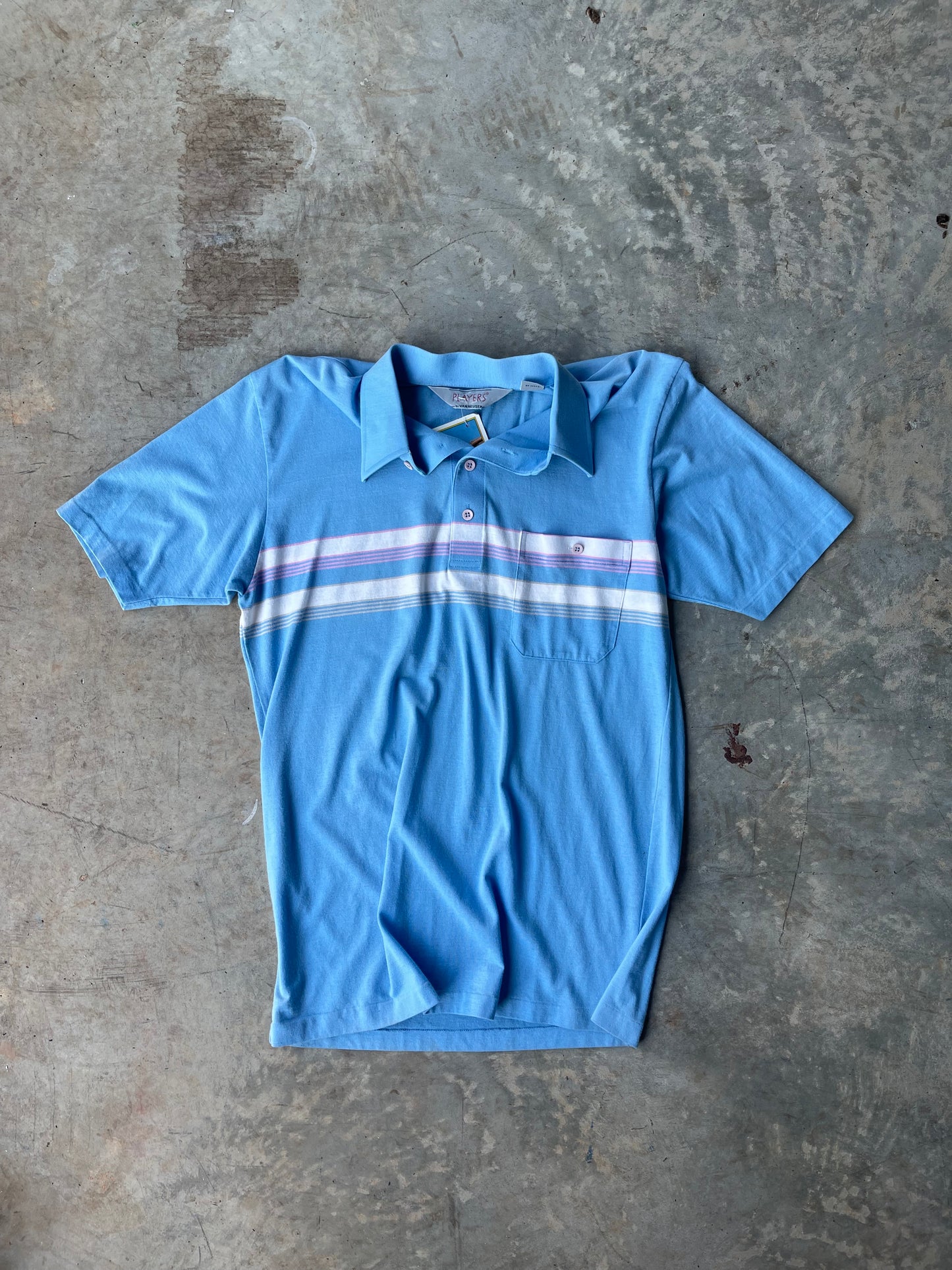 Blue Striped Collared Shirt