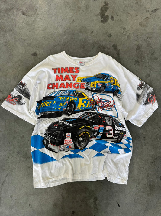 Dale Earnhardt Nascar AOP White Tee - XXL