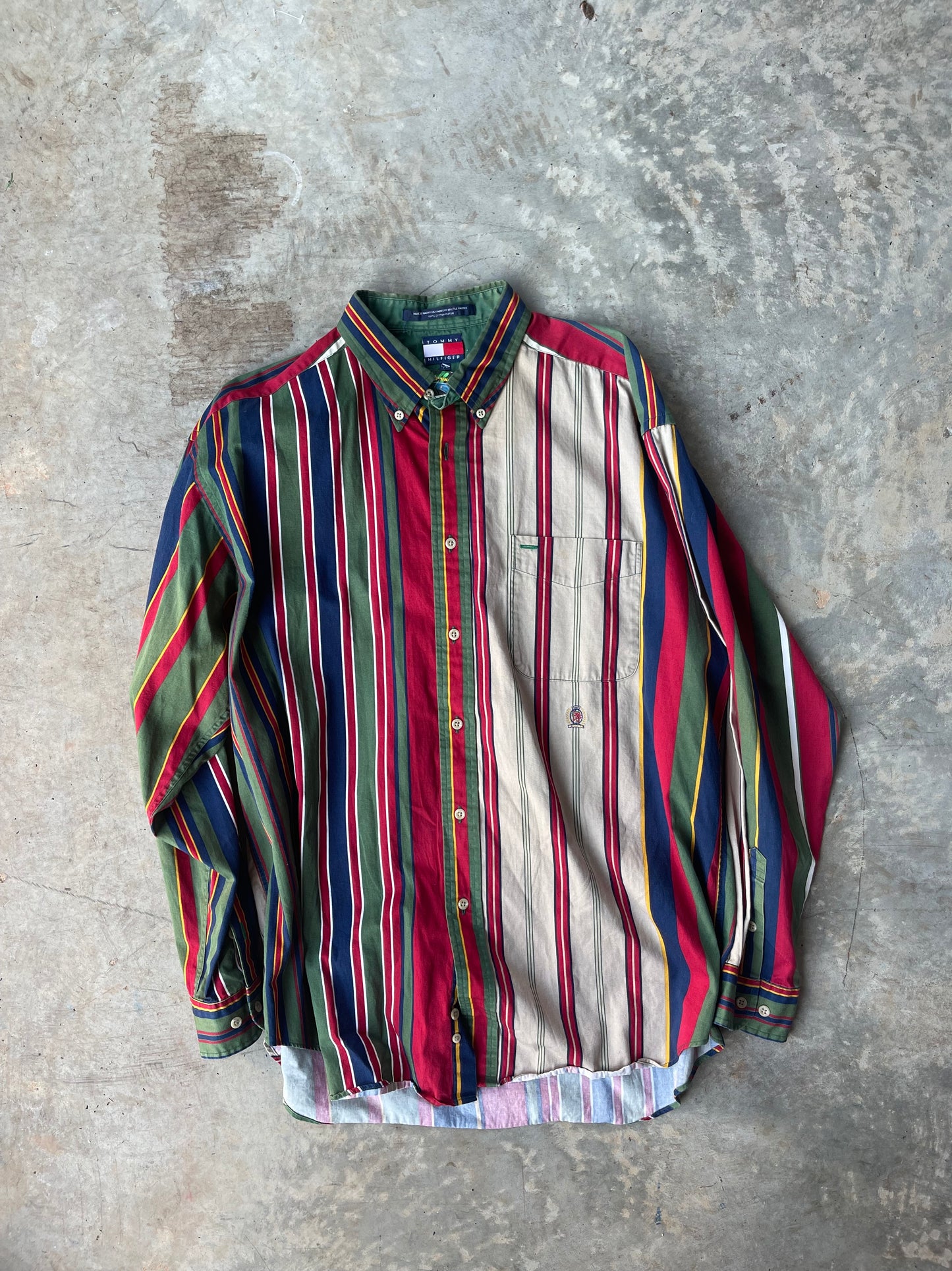 Tommy H Striped Collared Shirt