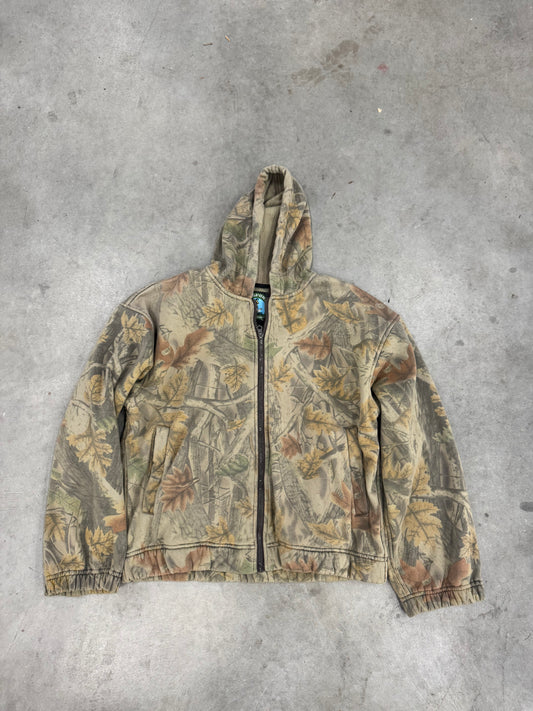 Vintage Camo Zip Up - M