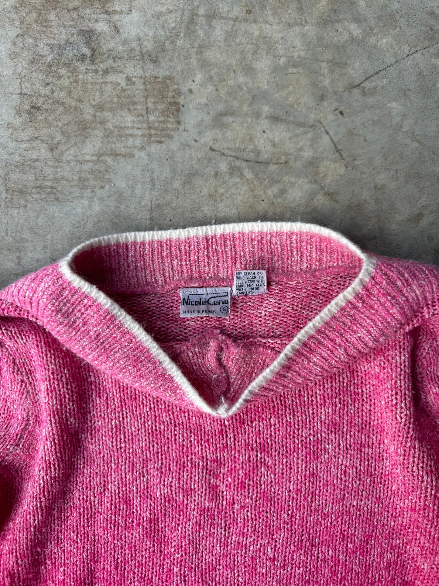 Nicole Curle Pink Sweater